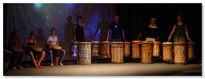 Percussionbild Bühne Broellin Universe